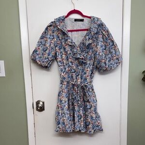 Lauren Ralph Lauren Blue Floral Mini Dress
